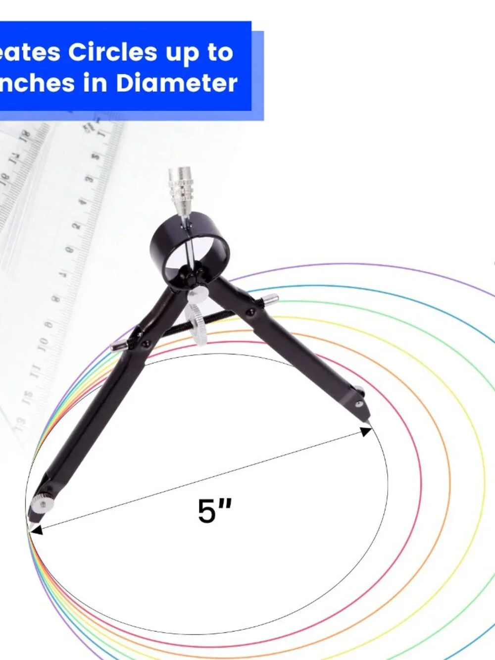 2pcs Compass for Geometry, Professional Drawing Compass,Metal Compass, Circle Co